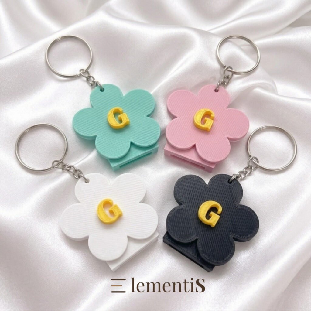 Porta-Chaves Abridor de Latas Floral · Inicial Personalizada