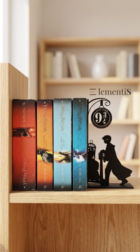 Separador de Livros Harry Potter · Plataforma 9¾