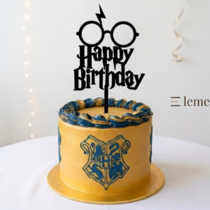 Topo de Bolo Harry Potter · Happy Birthday