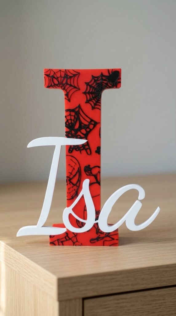 Letra Decorativa · Homem Aranha