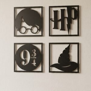 Quadros Decorativos Harry Potter – 4 Peças