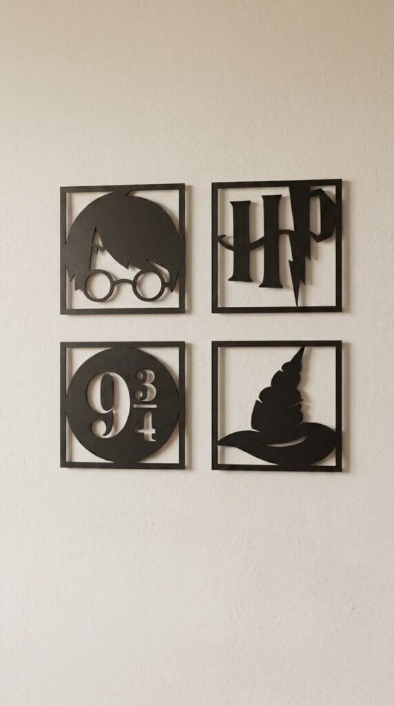 Quadros Decorativos Harry Potter – 4 Peças