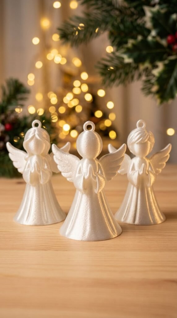 Anjinhos de Natal – Conjunto de 3 peças decorativas
